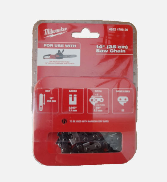 Milwaukee Ersatzkette 35 cm Kette 14" für Akku M18FCHS35 Kettensäge