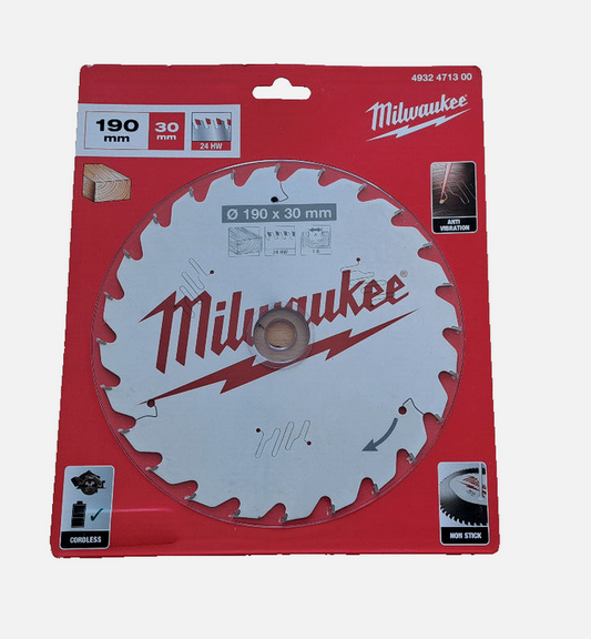 Milwaukee Handkreissägeblatt Kreissägeblatt 190 mm x 30mm x 1,6mm Sägeblatt Holz