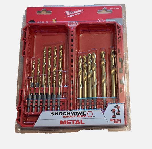 1/4" Milwaukee Bohrer Bohrersortiment HSS-G Titanium Metallbohrer 19-teilig Box